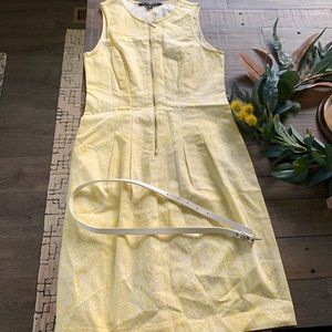 Sharagano Yellow Dress